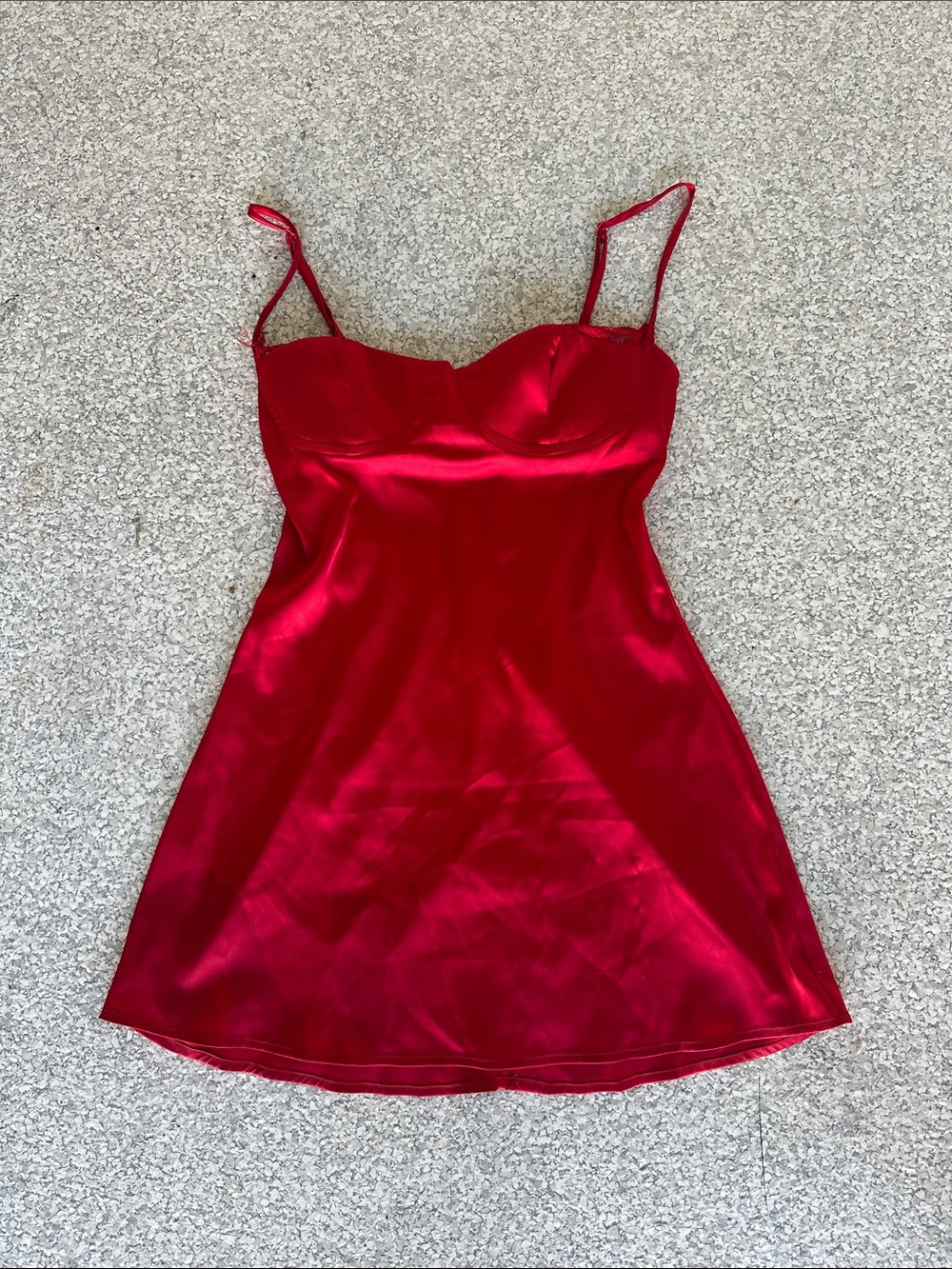 superdown Red Satin Mini Dress